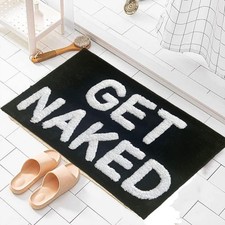 Naked Bath Mat Cute Bathroom Rugs Non Slip Microfiber Bath Rugs Funny Bathroo...