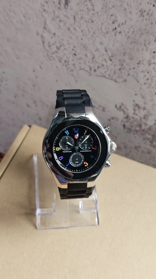 MICHELE Tahitian Jelly Bean Multi Color Watch Black MWW12F000014 - New Battery - Image 2 of 4