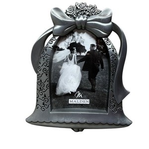 Decorative Malden Vintage Bell-Shaped BOW Wedding Photo Frame 4x6 metal