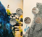Five 1/10 oz Monarch Train Fine Silver Rounds