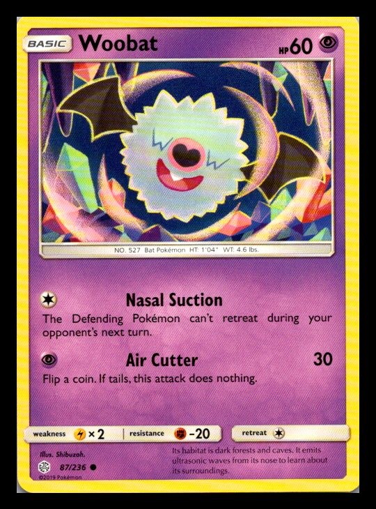 Woobat SM - Cosmic Eclipse 87/236 NM