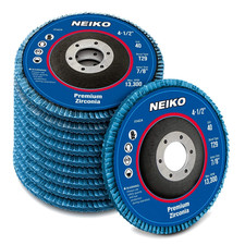 NEIKO 11142A 10 Pack Zirconia Flap Discs 4-1/2 for Angle Grinder, 40 Grit Flappe