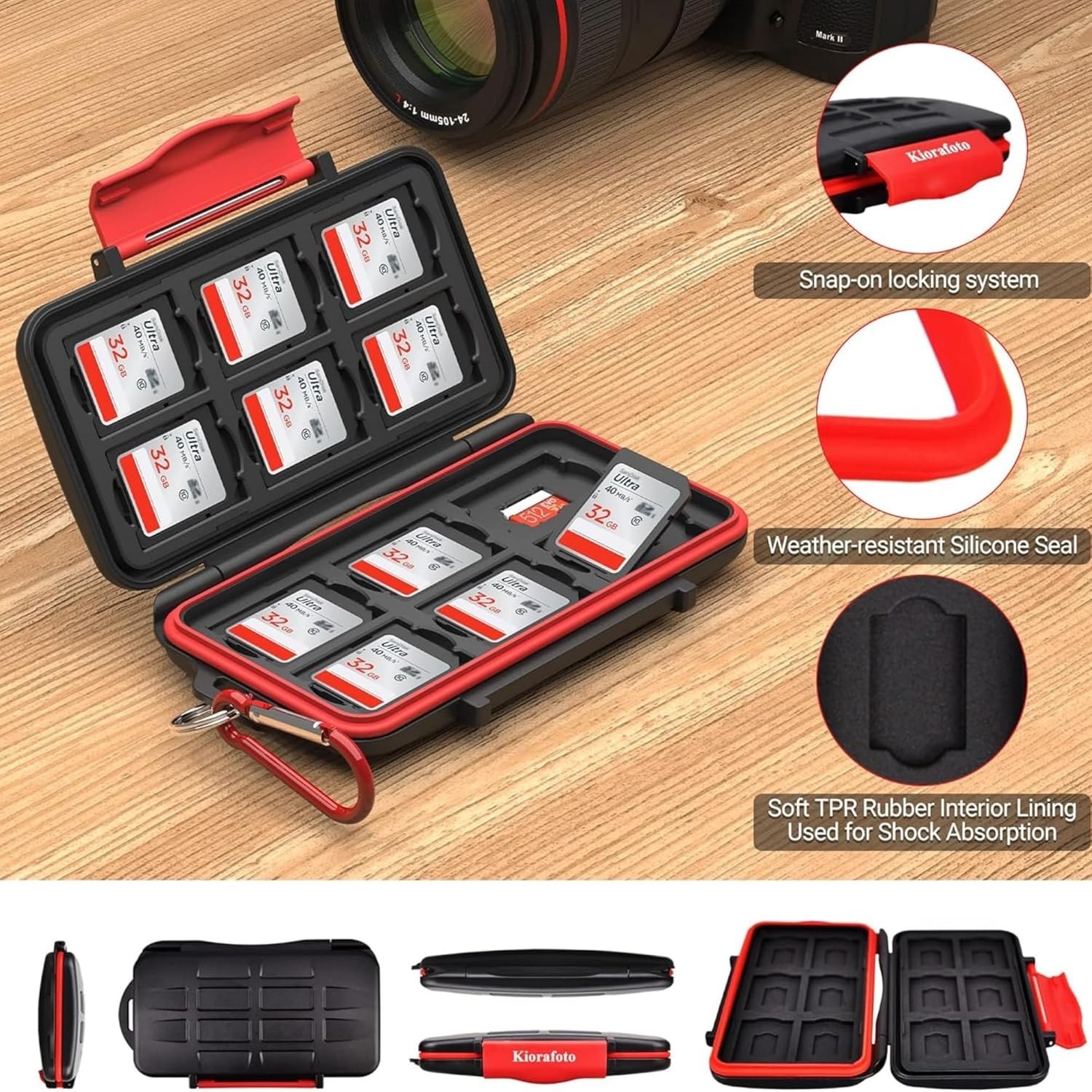 как выглядит Stylish Practical Memory Card Case - 24 Slots, Waterproof Design Included фото
