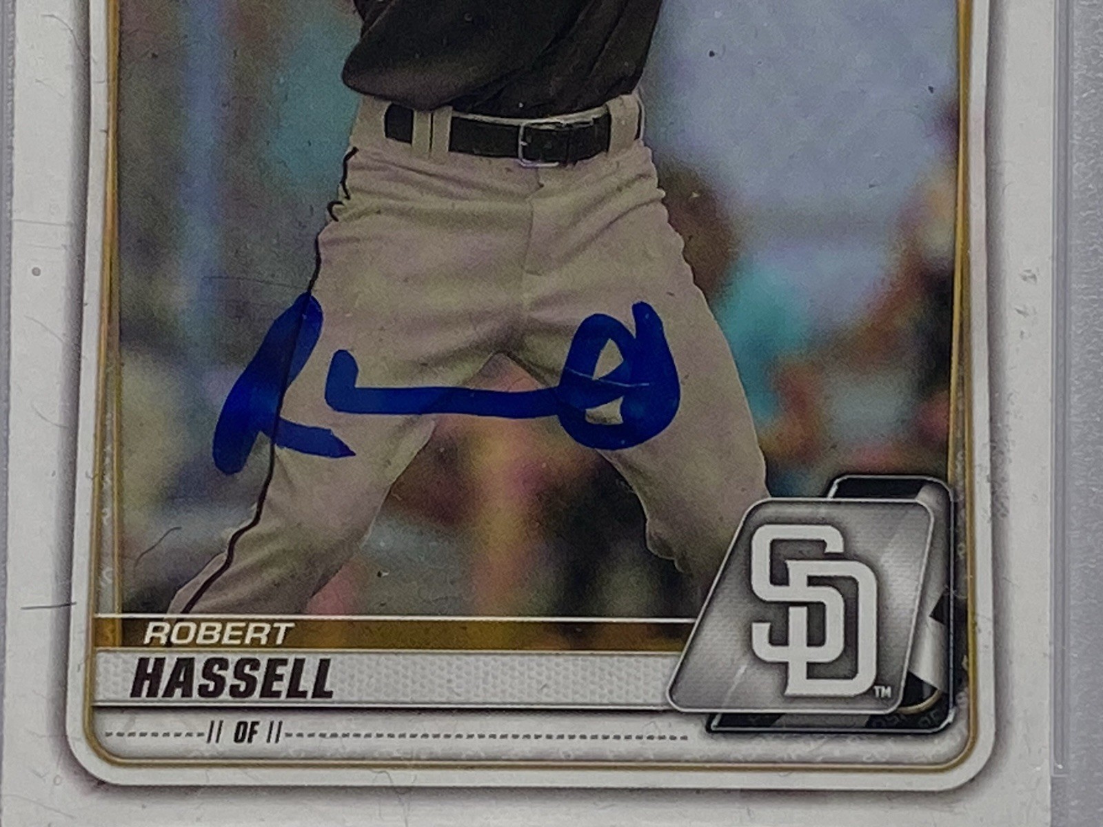 ROBERT HASSELL III PSA 10 TOPPS BOWMAN 2020 Draft San Diego Padres Baseball Card view 3