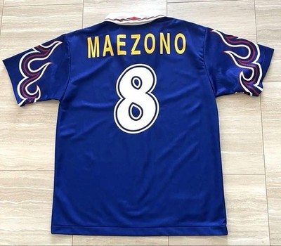 Japan National Team 1996 Asian Cup Jersey Flame Design #8 MAEZONO