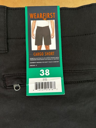 Wearfirst Uomo Cargo Corto Nero Taglia 38 - Foto 9 di 9