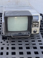 Vintage 1983 Panasonic Retro CRT TV Portable Television Prop AC DC connection