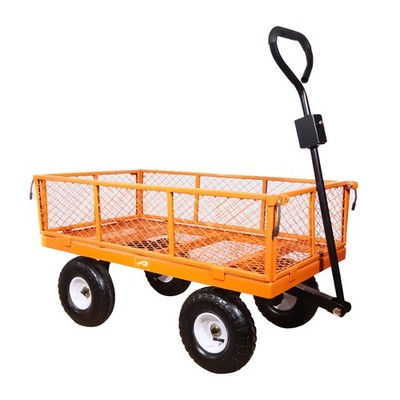 1000 lbs Metal Garden Cart, Heavy Duty Garden Wagon,Removable Steel Mesh Sides