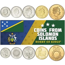 Solomon Islands | 5 Coin Set | 10 20 50 Cents 1 Dollar 2 Dollars | 2012 - 2017