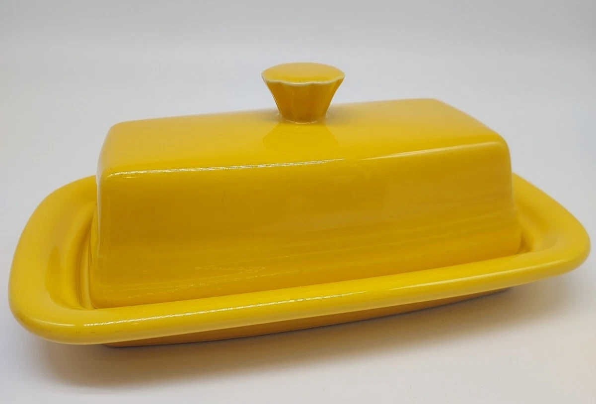 Fiesta Fiestaware Sunflower Yellow Covered Butter Dish & Lid