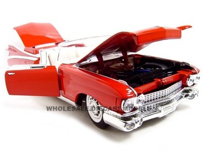 1959 CADILLAC ELDORADO BIARRITZ RED 1/18 DIECAST MODEL CAR BY
