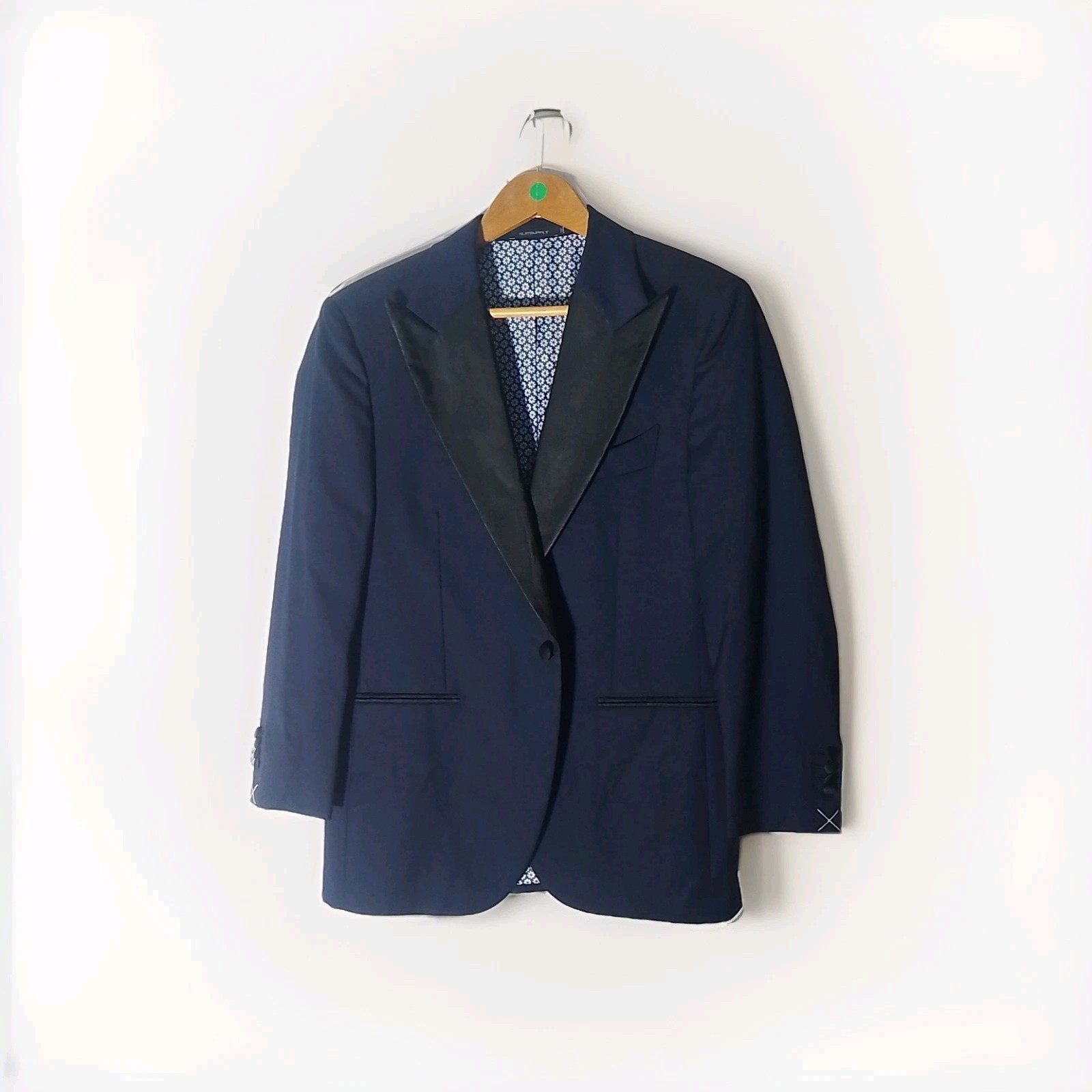 Suitsupply La Spalla Tuxedo Jacket Navy Blue  Super 110s Wool Peak Lapel 40R 42R
