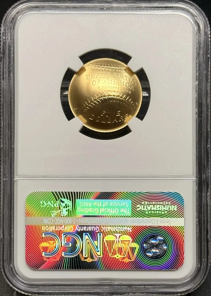 2014 W Modern Commemorative National Baseball Hall of Fame NGC MS-70 - Image 2 of 2