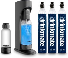 OmniFizz Sparkling Water Maker & Soda Streaming Machine Carbonates Any Drink