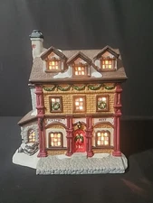 St Nicholas Square Christmas Village Simon’s Butcher Shop 1997 Vintage Retired