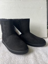 Cat  Jack Big Girls' 4 Holland Faux Suede  Fur Black Boots New W/ Tags