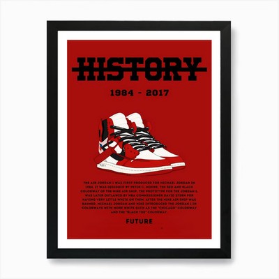History Of The Jordan High Art Prin Gerahmtes Wandbild Poster Leinwanddruck Bild
