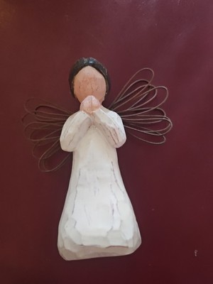 Willow Tree Angel of Prayer Figurine, Sculpted Hand-Painted Resin Figure