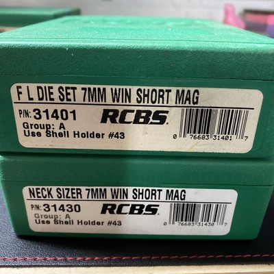 RCBS 31401 Die Set .300 Win Short Mag Group A Seat, Full Length,Seat, Neck