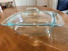 Vintage Pyrex 2 Qt (1.9 L) Easy Grab Clear Baking Dish #C024 Lid #C624 Casserole