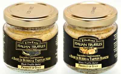 2x 80g truffle butter 1x white truffles & 1x black truffles blend  