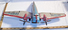 MARX SKYCRUISER TWIN ENGINE AIRPLANE TIN TOY 1930s IN BLUE