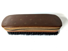 Vintage Genuine Leather Travel Shoe Shine Brush with Grooming Kit Austria