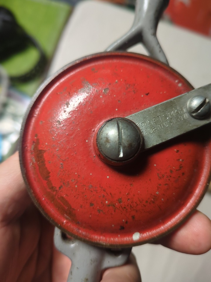 VINTAGE CRAFTSMAN No. 1071 EGGBEATER STYLE HAND DRILL U.S.A.. W/Bits