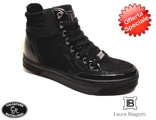 LAURA BIAGIOTTI SCARPE DONNA N. 35 NERO SNEAKERS SHOES ZEPPA INTERNA 5 CM -  1559 | eBay