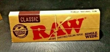 6 Pk Raw Classic Single Wide Rolling Papers Natural ...............FREE Shipping