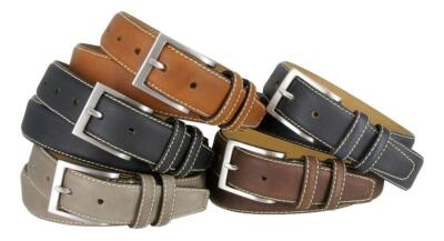 Classic Genuine Leather Office Career Dress Business Belt 1-3/8'' Wide Size 32-46