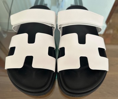 Hermès Chypre Sandalen weiß Gr.38 NEU