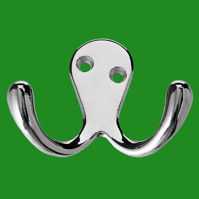 4x Verchromt Drunken Octopus Leicht Doppel Haken, Hut, Mantel Kleidung Robe