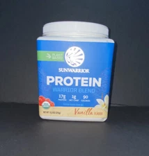 SUNWARRIOR PLANT BASED VANILLA PROTEIN POWDER (NEW SEALED) EXP 02-2025