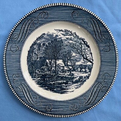 Set of FOUR Royal China Currier and Ives Large Dinner Plates | eBay