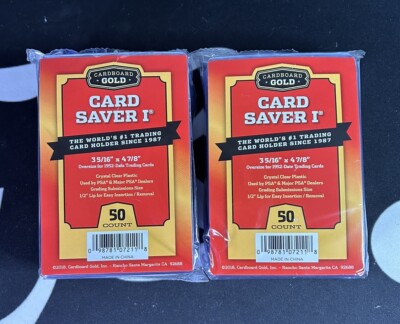 Cardboard Gold Card Saver I - Semi-Rigid Card Holders  - 100 Count - PSA