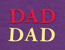 DAD  6 die cuts scrapbook cards