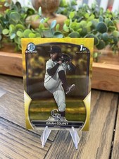 2023 Bowman Draft Isaiah Coupet 1st Bowman Yellow Lunar Crater #'d /75 Rockies!