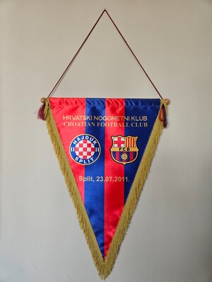 Fanion Vintage Hajduk Split - Palmarès Brodé - Banderin Pennant Gagliardetto