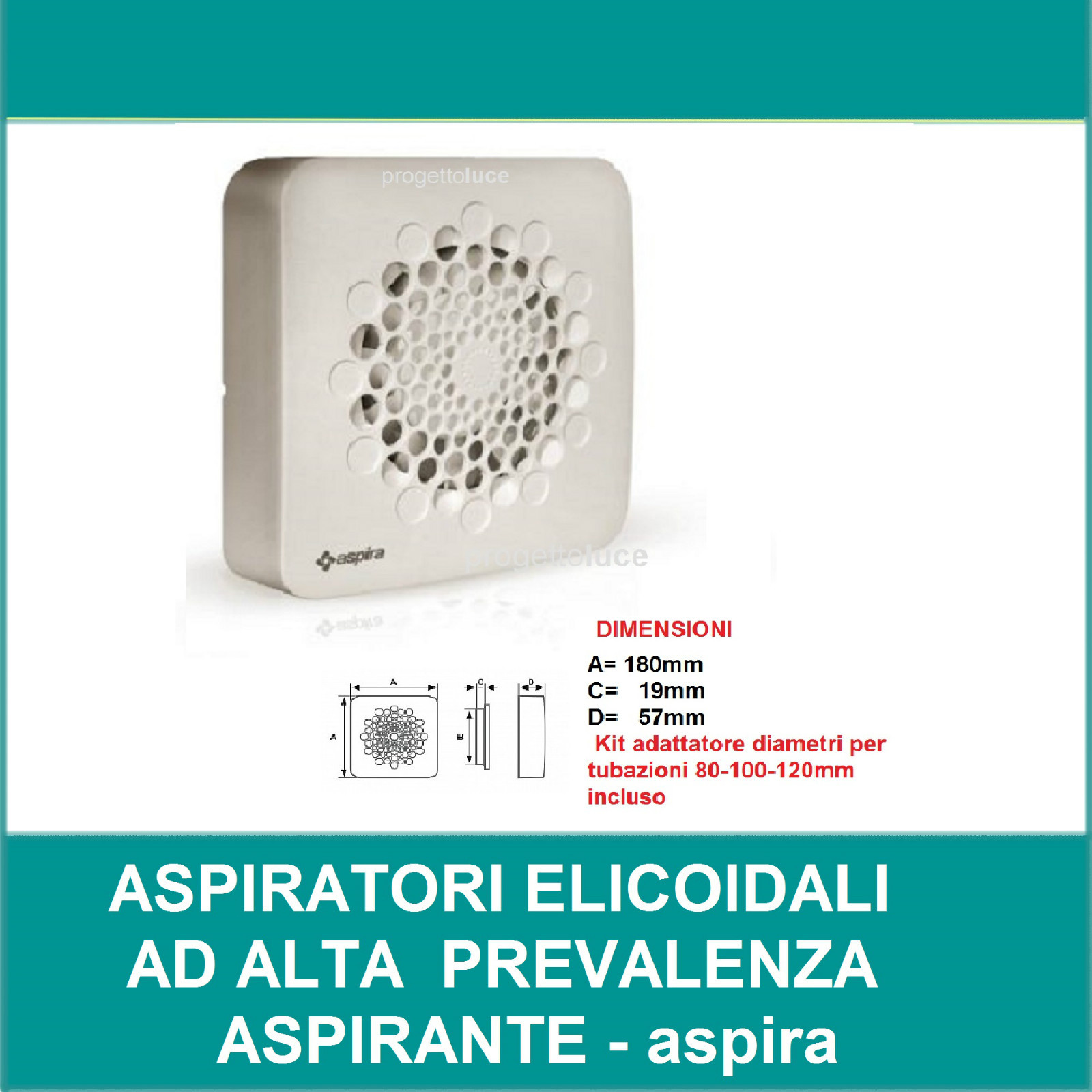 Fantini Cosmi AP3100 Aspiratore Elicoidale Alta Prevalenza Universale