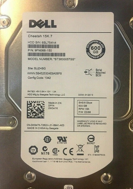 Dell 0W347K W348K ST3600057SS 600GB 15K 3.5 " SAS HDD Hard Drive 9FN066-150 - Image 2 of 4
