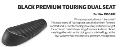 Royal Enfield PREMIUM TOURING DUAL SEAT Fit For Interceptor 650 & GT 650