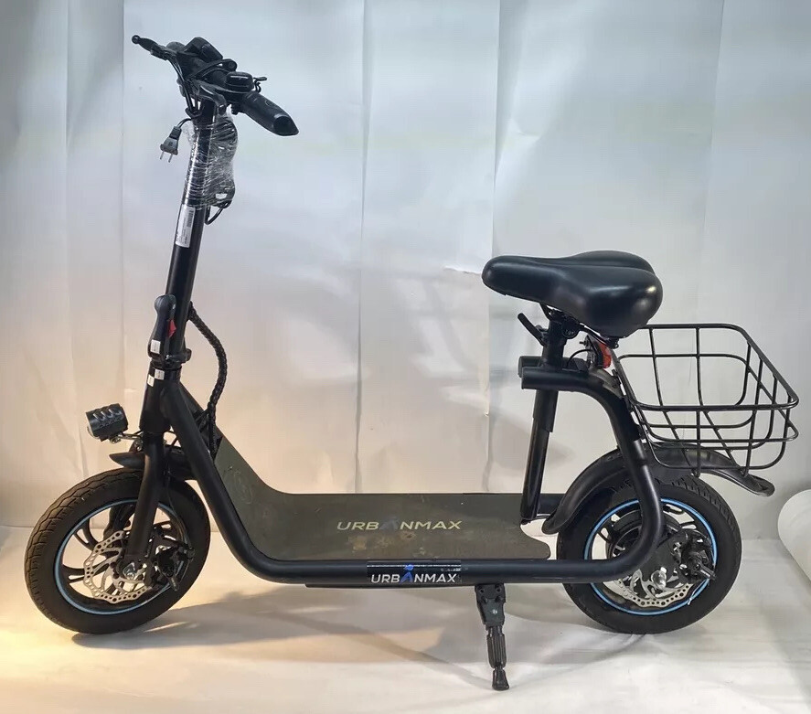 Urbanmax Electric Scooter with Seat, 450W Powerful Motor BAD