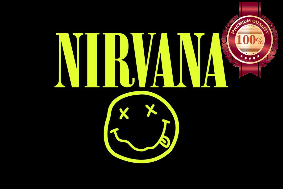 NIRVANA LOGO SMILE SMILEY FACE ALBUM MUSIC BAND ART PRINT PREMIUM POSTER |  eBay UK