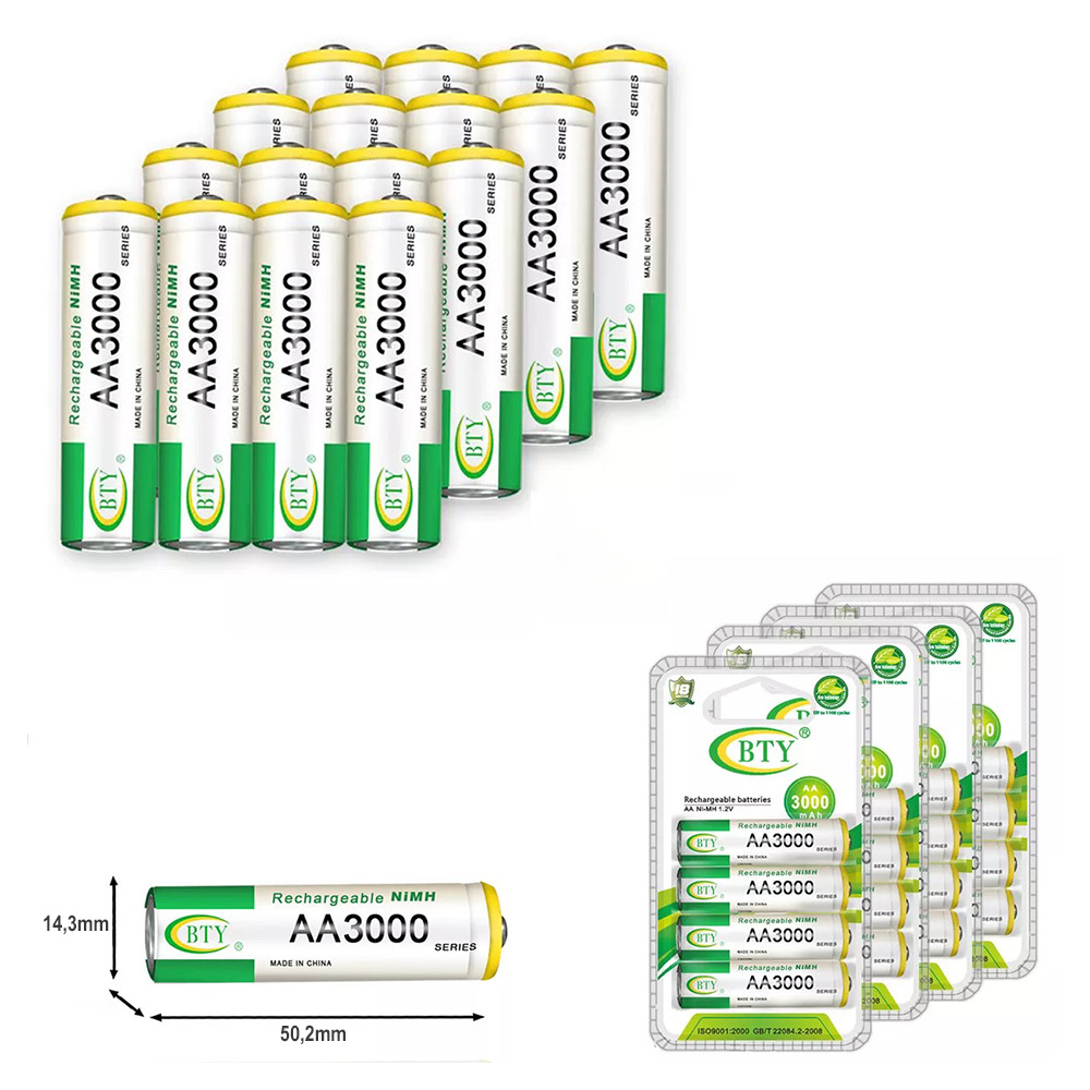 Universal Batterie Ladegerät Charger für AA AAA 9V + 8x AA Wiederaufladbare Akku