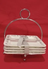 Circa Simple Serve "Be Merry" Plates in Silver Server