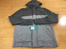 H M 2-Tone Zip Up Jacket with Hood Size Medium Light Dark Grey Black White