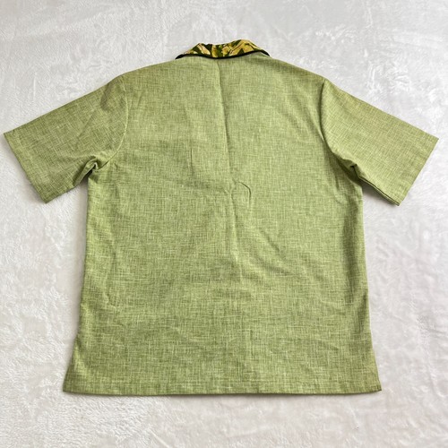 Vintage Iolani Hawaii Shirt Mens Small Green Loop Collar Short Sleeve Aloha Tiki - Picture 8 of 11