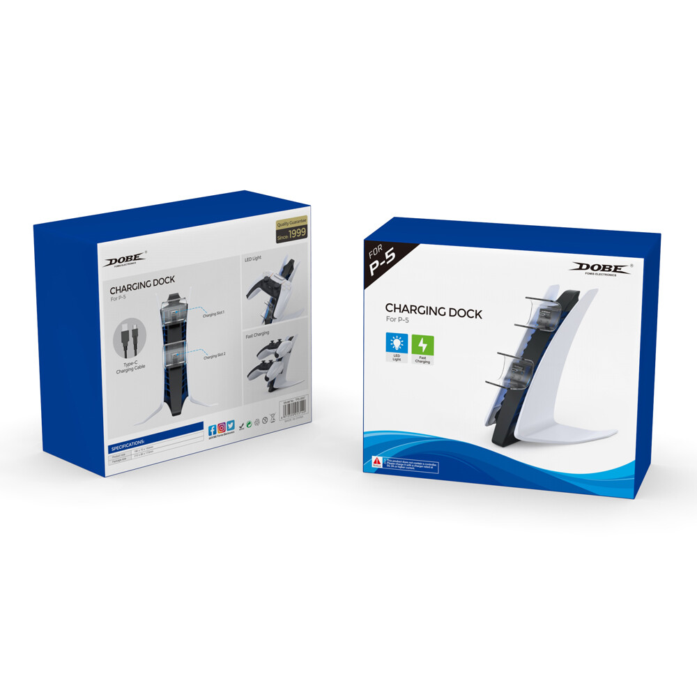 DOBE PS5 Controller Charging Dock Charger Stand Station for PlayStation 5