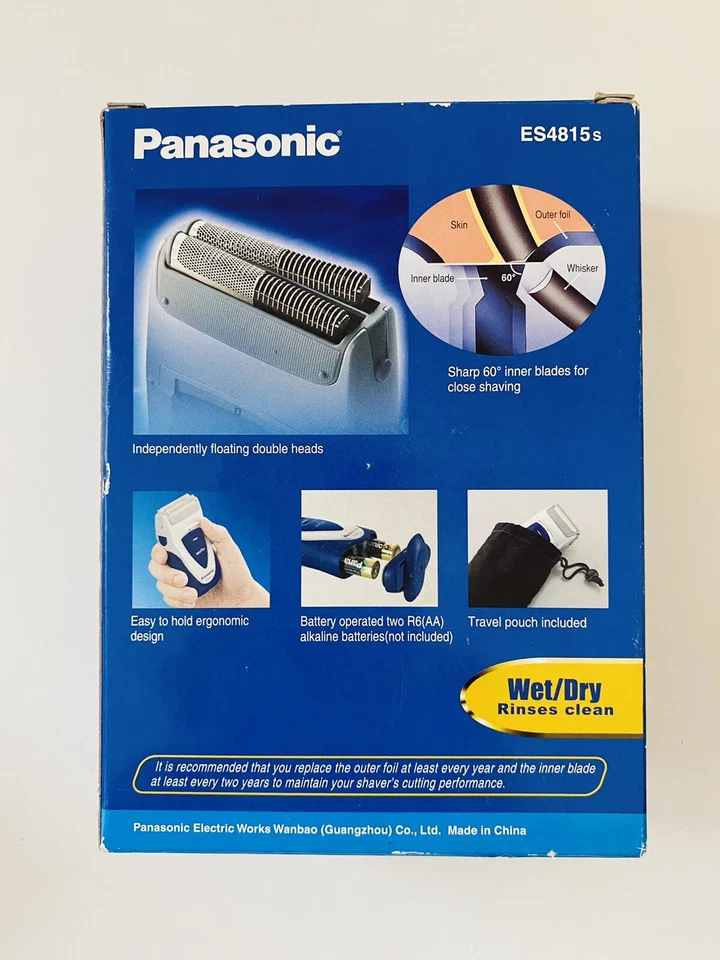 Afeitadora Panasonic en seco húmedo de 2 hojas modelo ES4815S - versión EE. UU. Foto 2 de 4